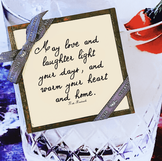 May Love & Laughter Copper & Glass Coaster