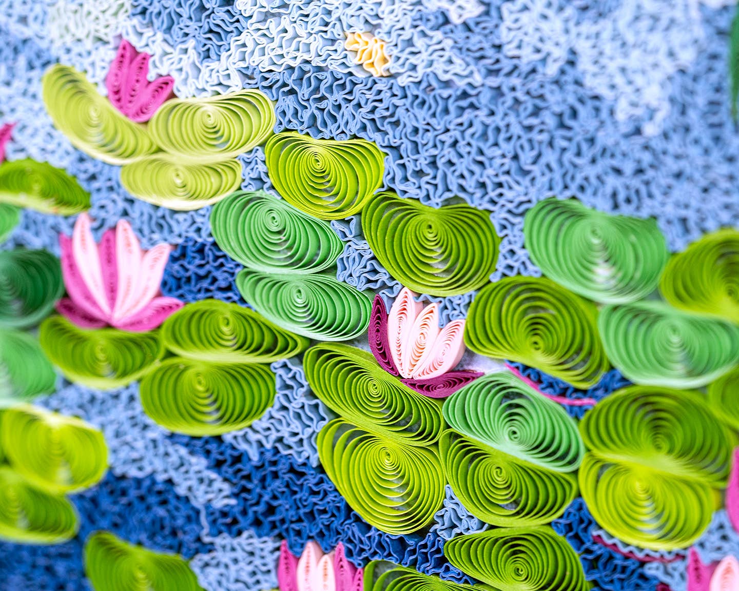 Quilled Water Lilies 1916-19, Monet Wall Art (15in x 11in)
