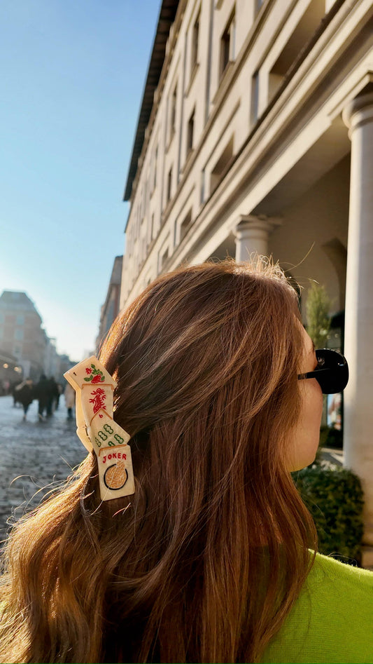 Mahjong Claw Hair Clip