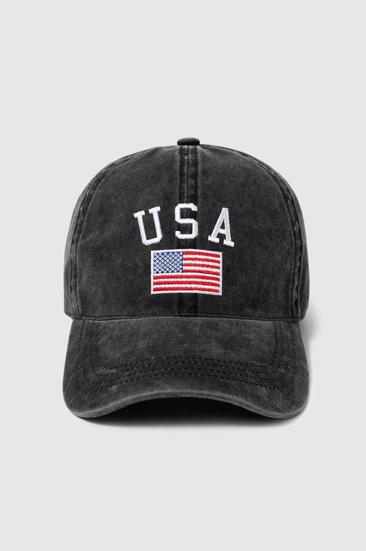 USA American Flag Baseball Cap NAVY
