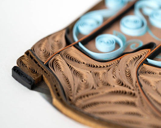 Quilled Cowboy Boots Greeting Card