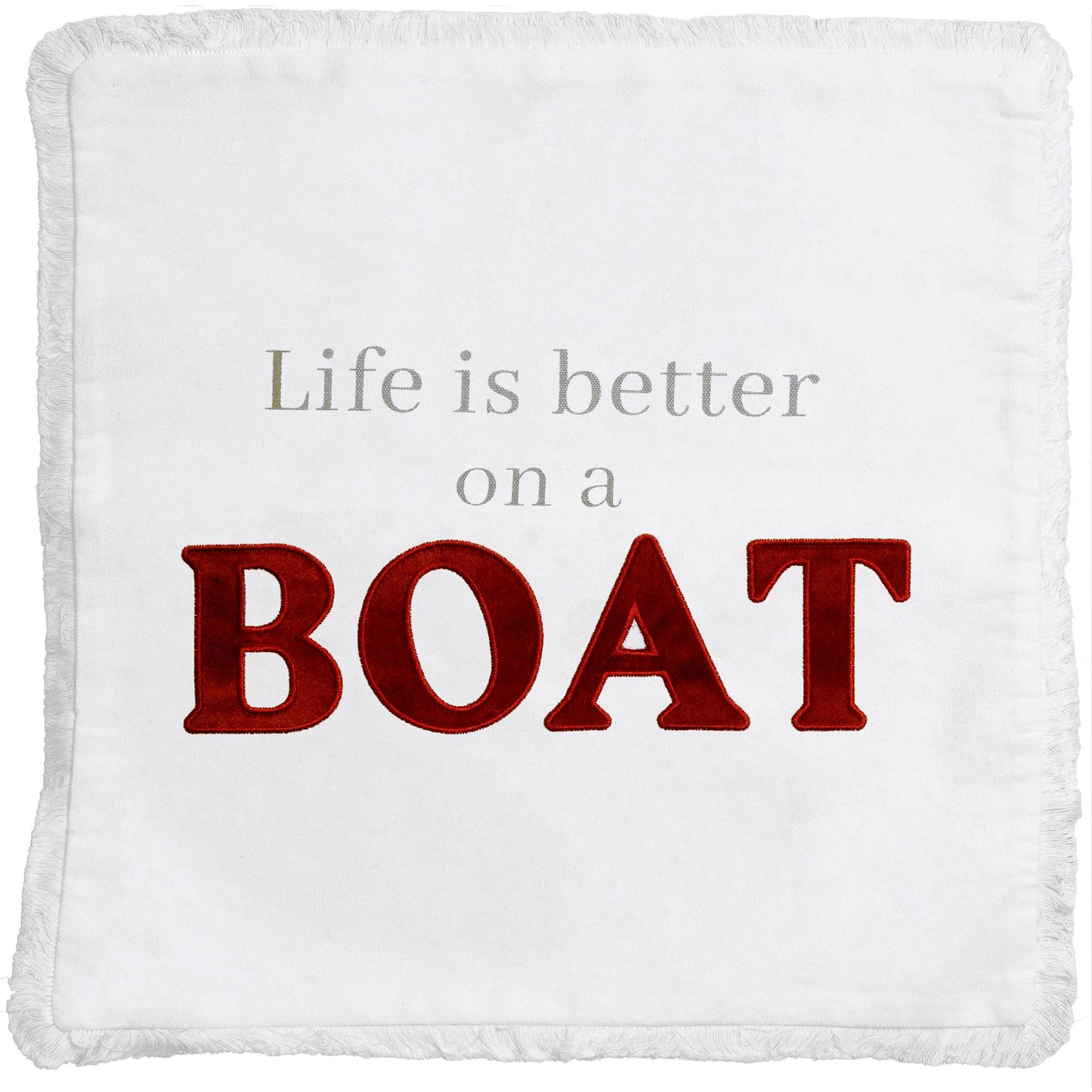 Boat - 18" Throw Pillow Cover