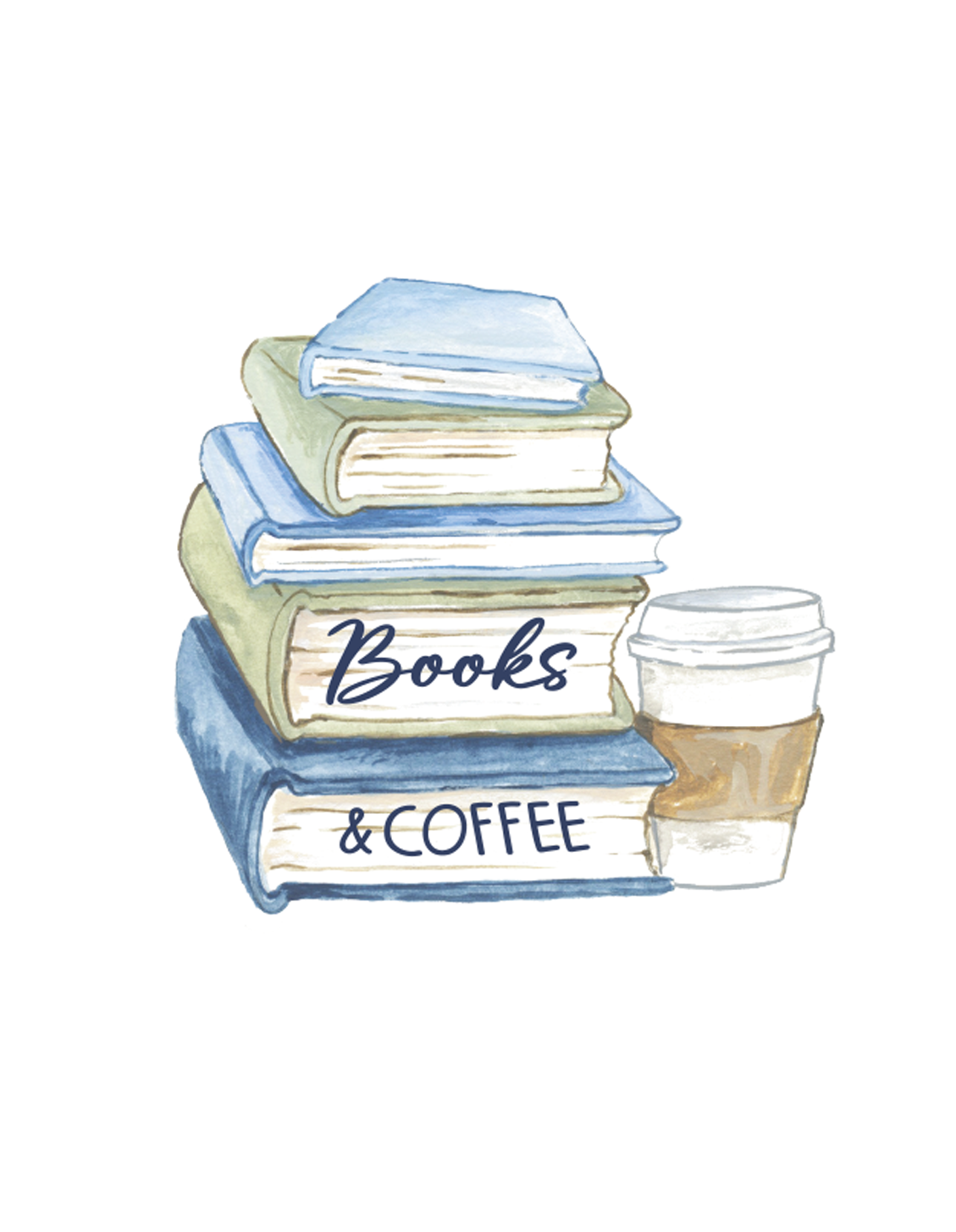 Books and Coffee / Greeting Card