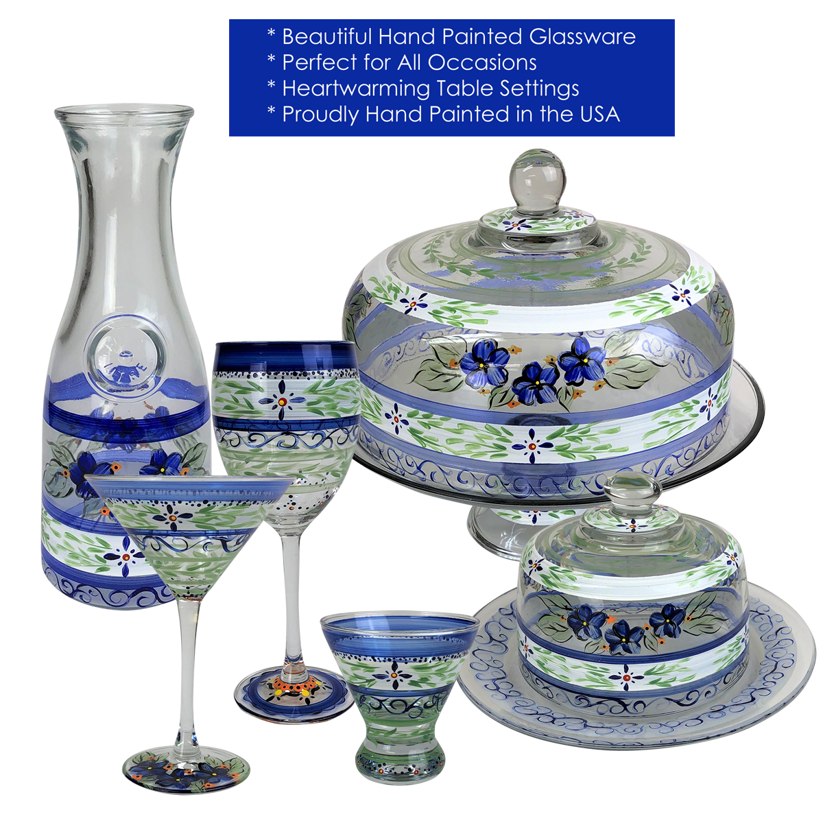 Barcelona Blue Cosmopolitan Glasses