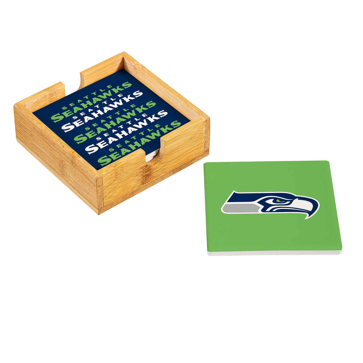 Seattle Seahawks Ceramic Coasters Set/4