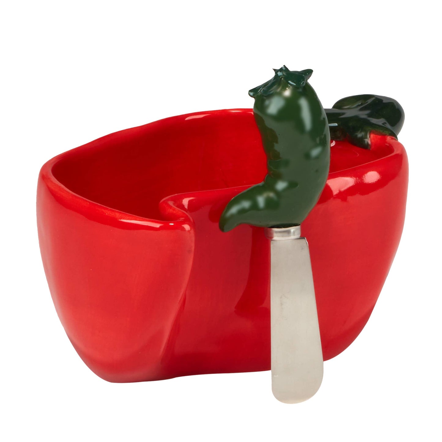 Spice Love 3-D Chili Pepper Dip Bowl w Spreader