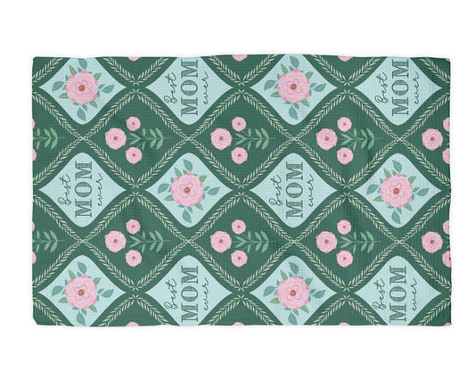 Floral Best Mom Ever Mother's Day Gift Kitchen Towel