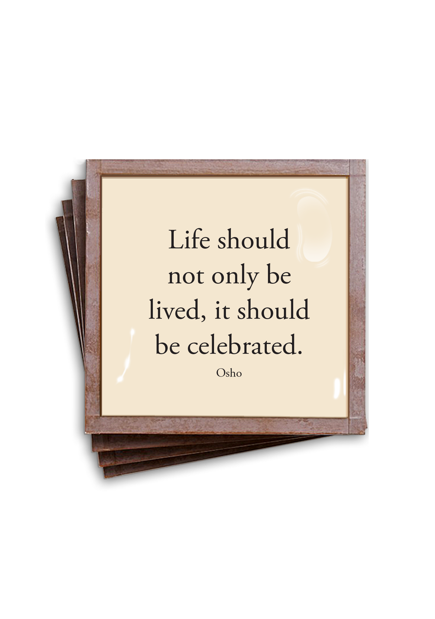 Life Should Not Only Be Copper & Glass Coaster