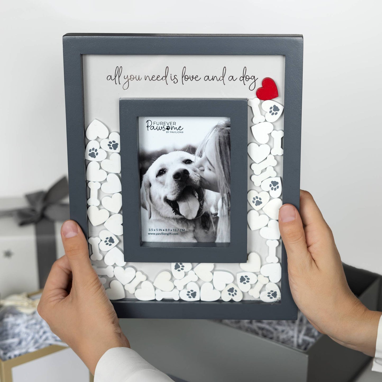 Love and Dog 3.5" x 5.5" Photo Frame