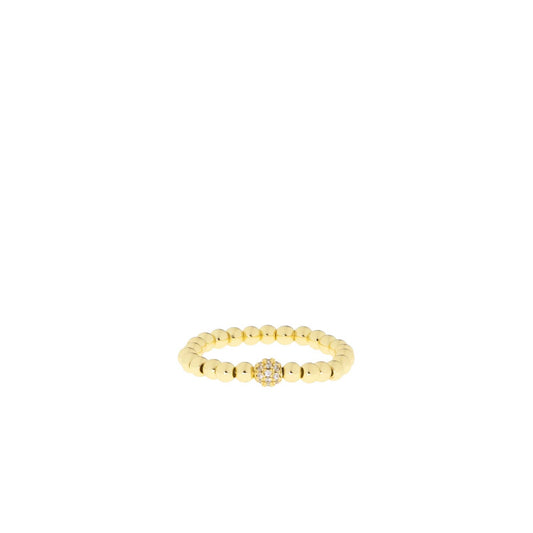 Single Pave Stretch Ring: Silver