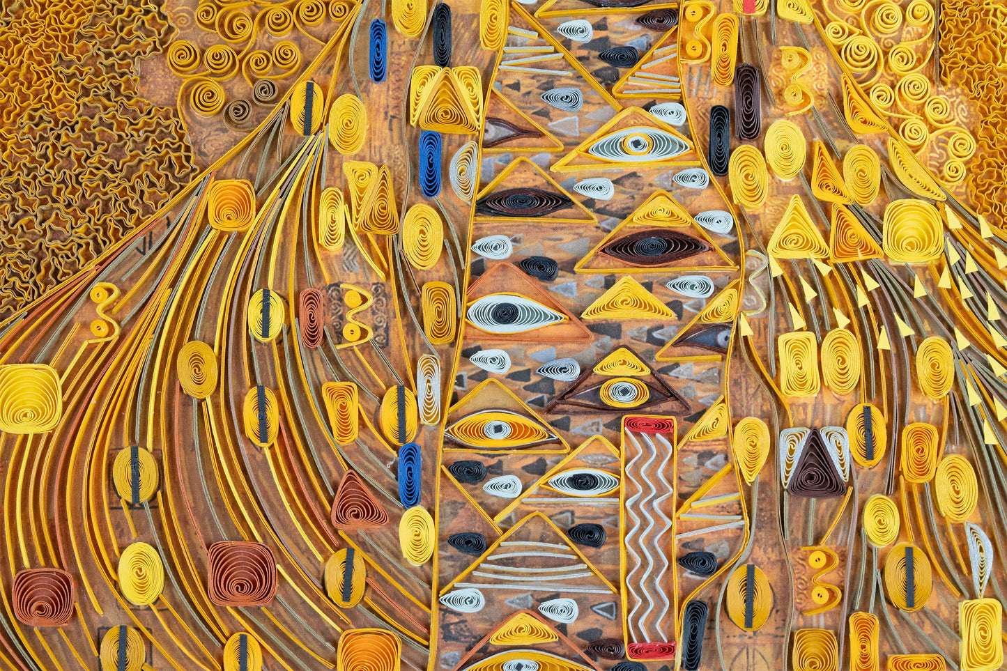 Quilled The Lady in Gold Art, Klimt (11in. X 11in.)