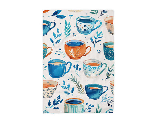 Tea Cup Room Shop Teacup Coffee Waffle Kitchen Towel
