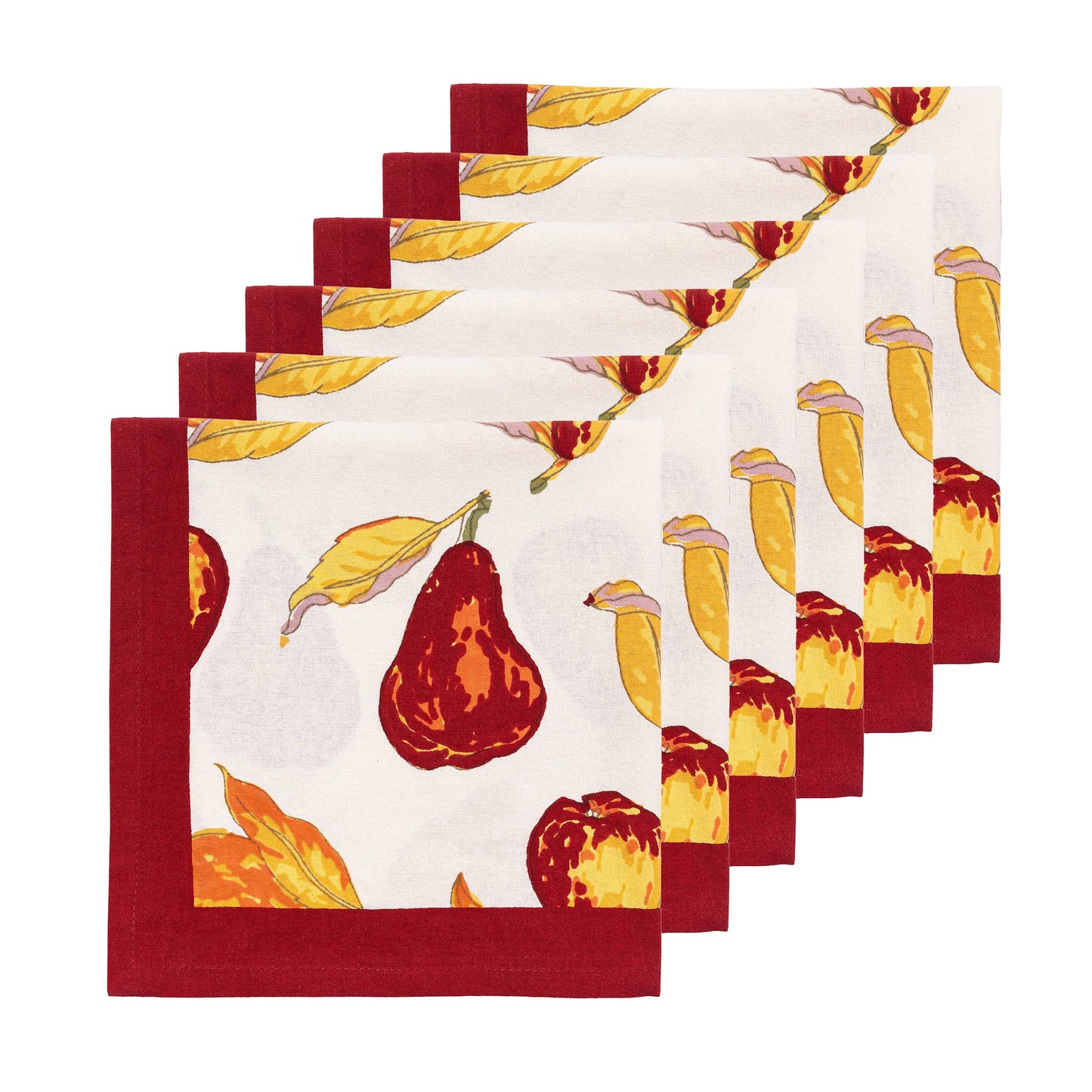 Orchard Pear Burgundy Napkins 19x19