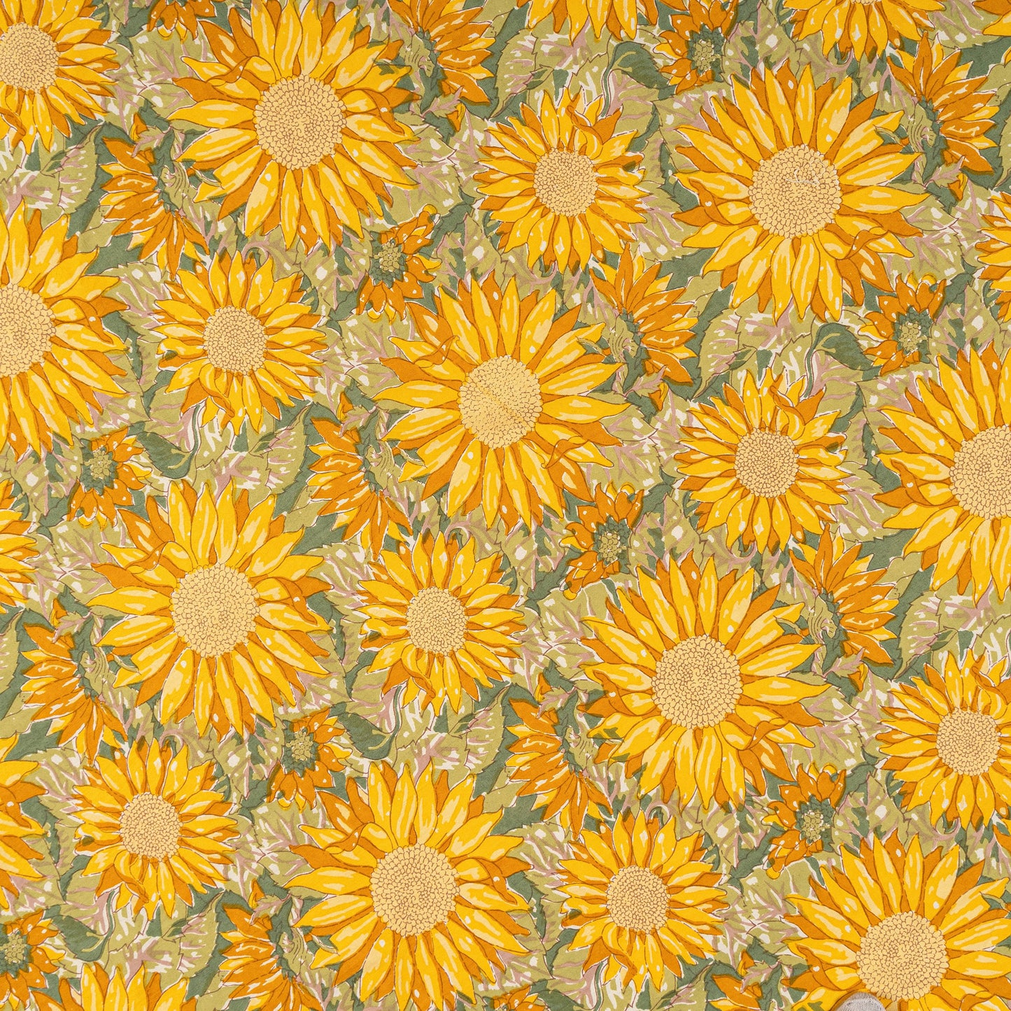 Sunflower Yellow& Green Tablecloth 59" x 59"