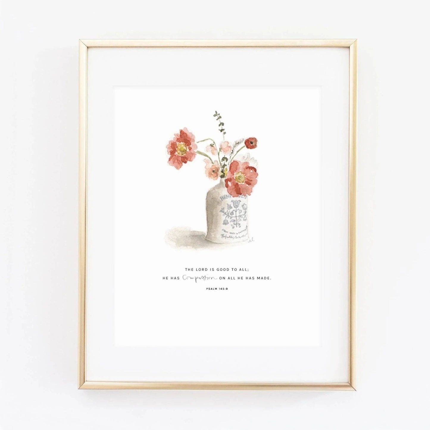 Psalm 145:9 Bouquet Scripture Print