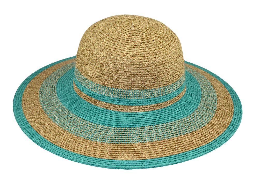 8077 Stripe Design Hat Spring: White