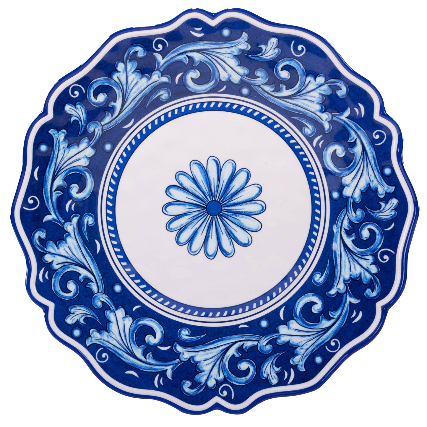 Veranda 100% Melamine Round Platter 14in