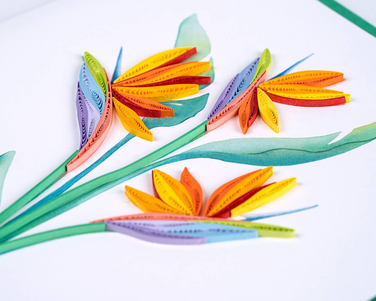 Quilled Bird of Paradise (New 2023) Greeting Card