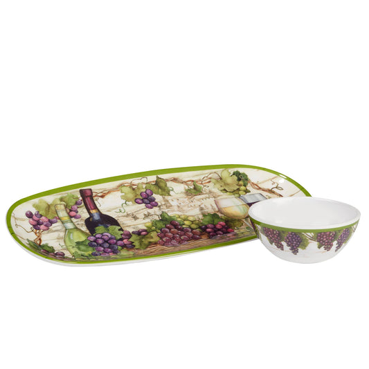 Meadow Brook Melamine Gift Oval Tray