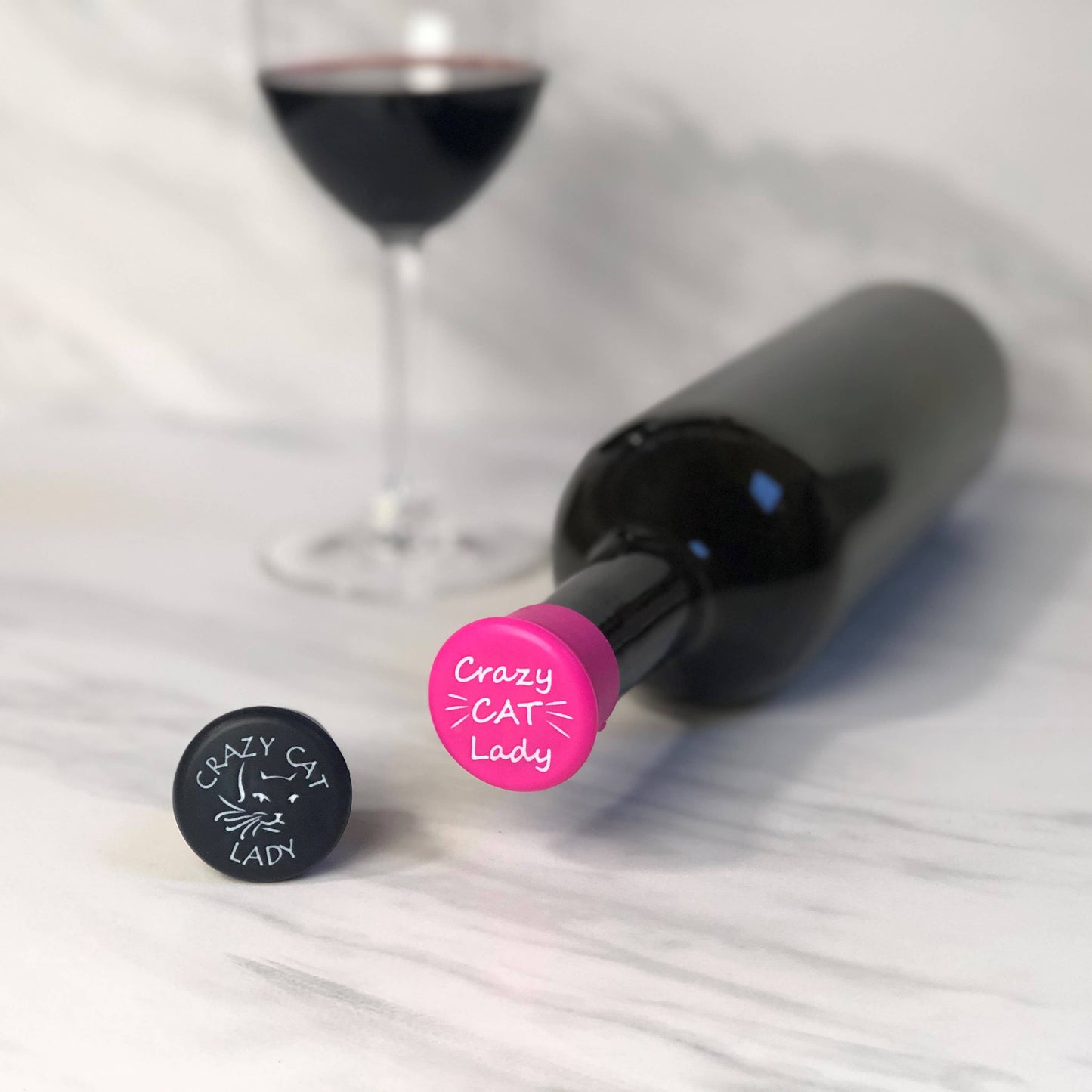 CapaBunga ® Double Crazy Cat Lady Wine Cap