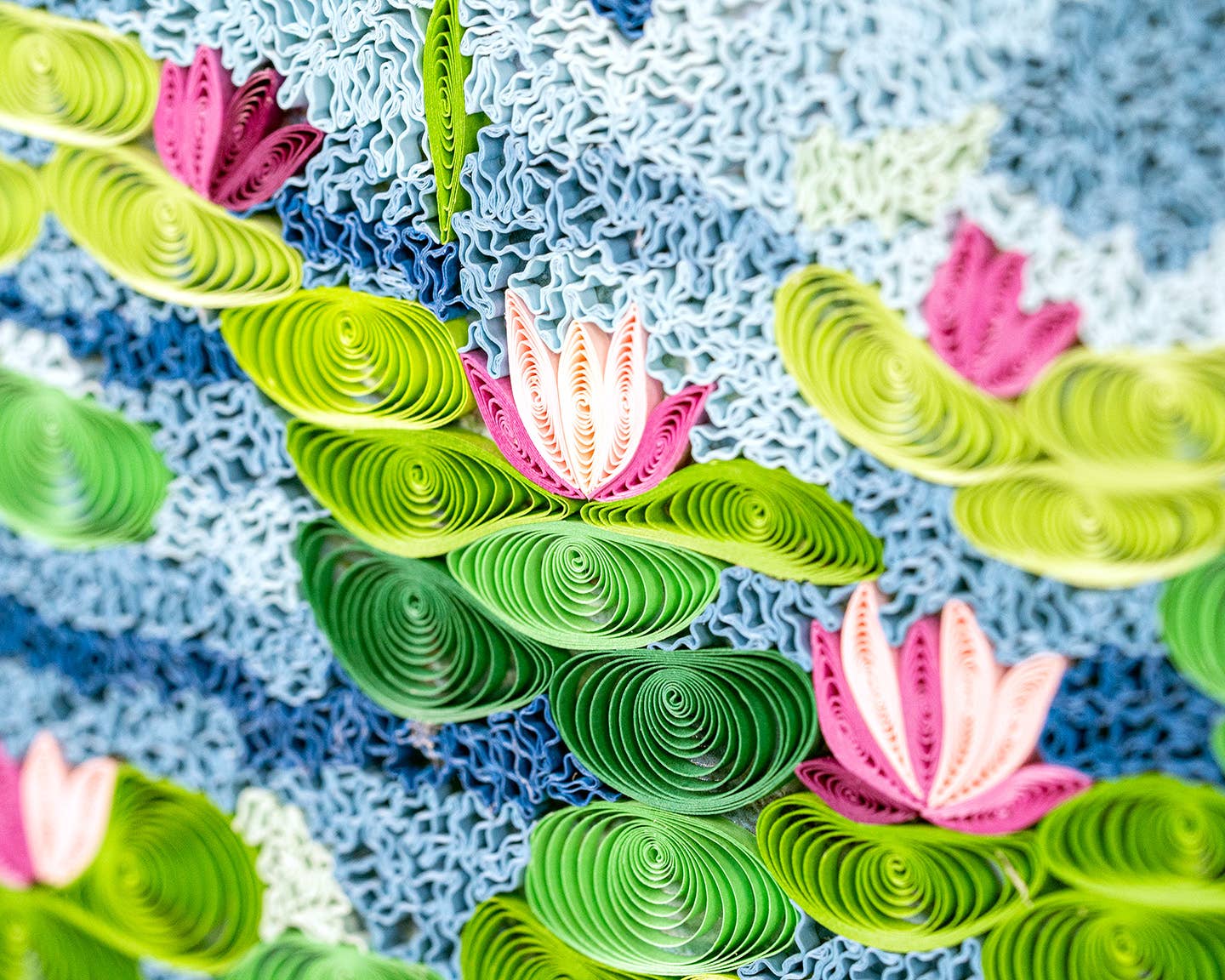 Quilled Water Lilies 1916-19, Monet Wall Art (15in x 11in)
