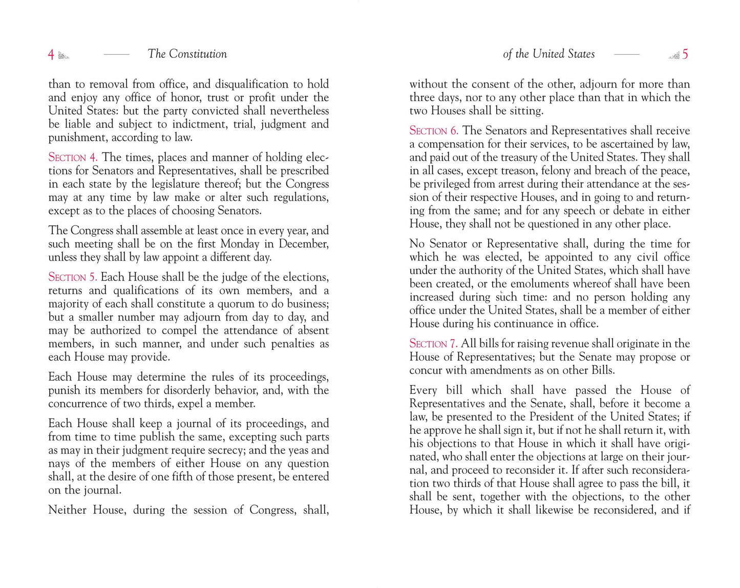 Constitution of the United States (Red Cover)