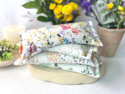 Eye Pillow - Migraine Mask: Pressed Flowers / Unscented : Flax Only