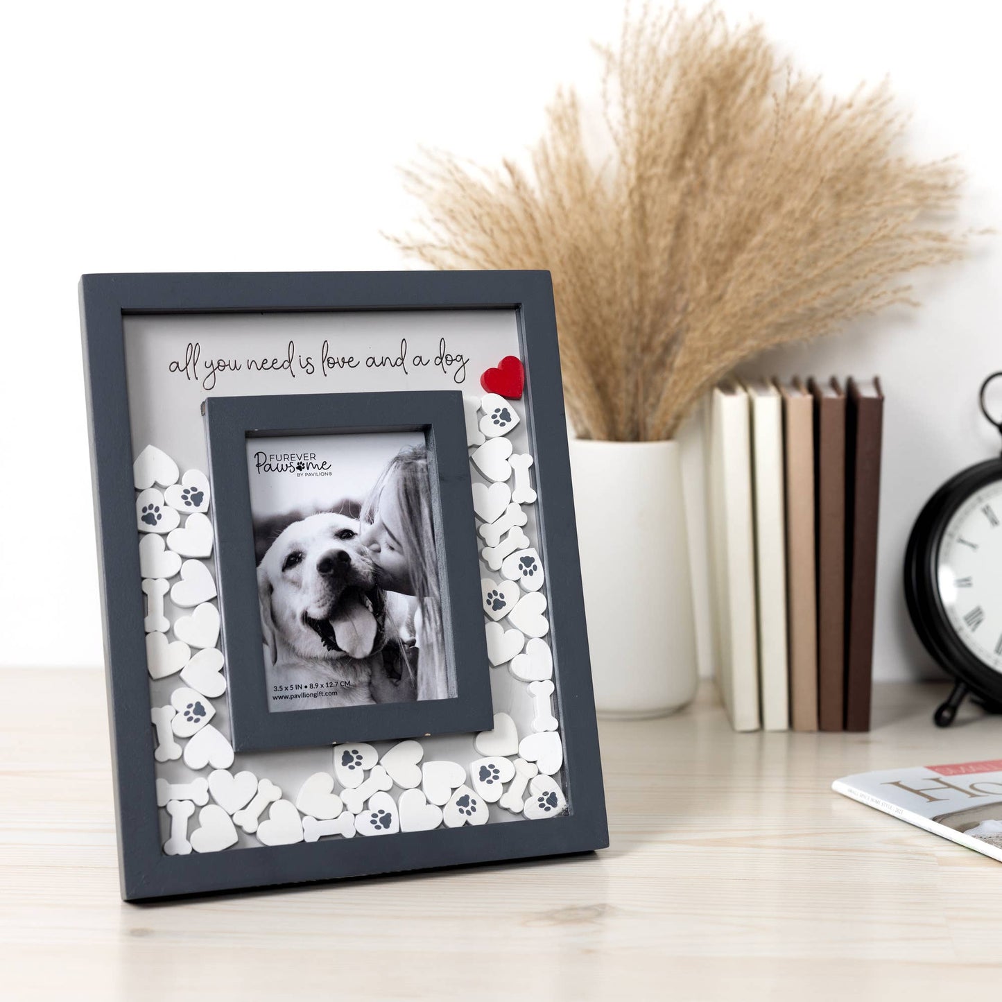 Love and Dog 3.5" x 5.5" Photo Frame