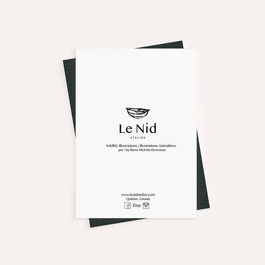 Mama cat with kitten - greeting card