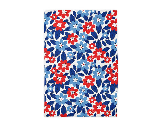 July 4th Floral Kitchen Towel