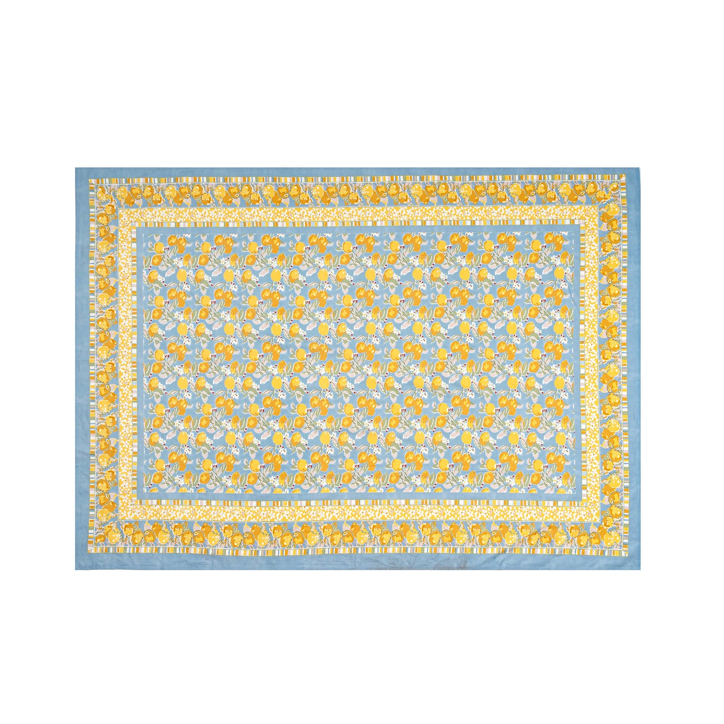 Citron Bleu & Yellow Tablecloth 59" x 59"