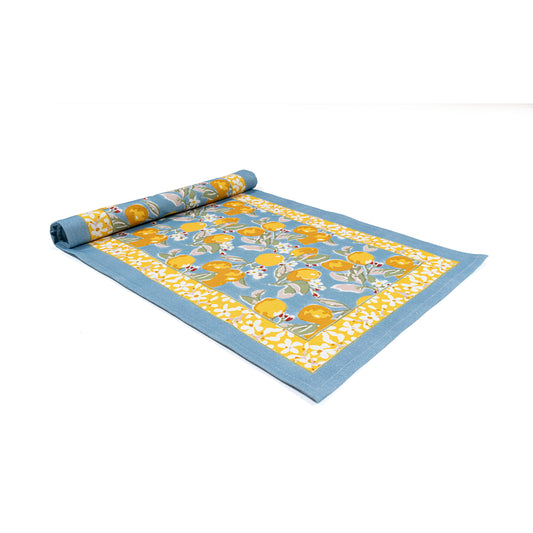Citron Blue & Yellow Runner 16" x 72"
