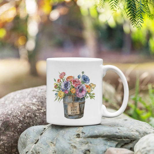 Best Mom Ever Flower Mug 15oz