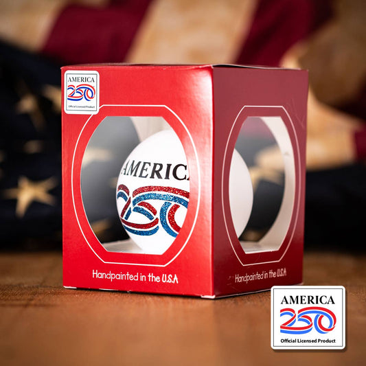 America 250 Red Numbers Ornament