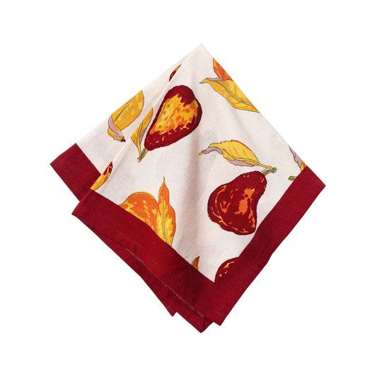 Orchard Pear Burgundy Napkins 19x19