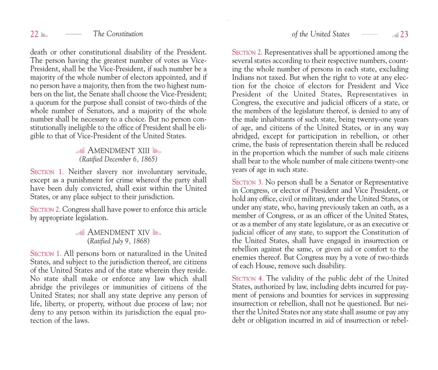 Constitution of the United States (Red Cover)