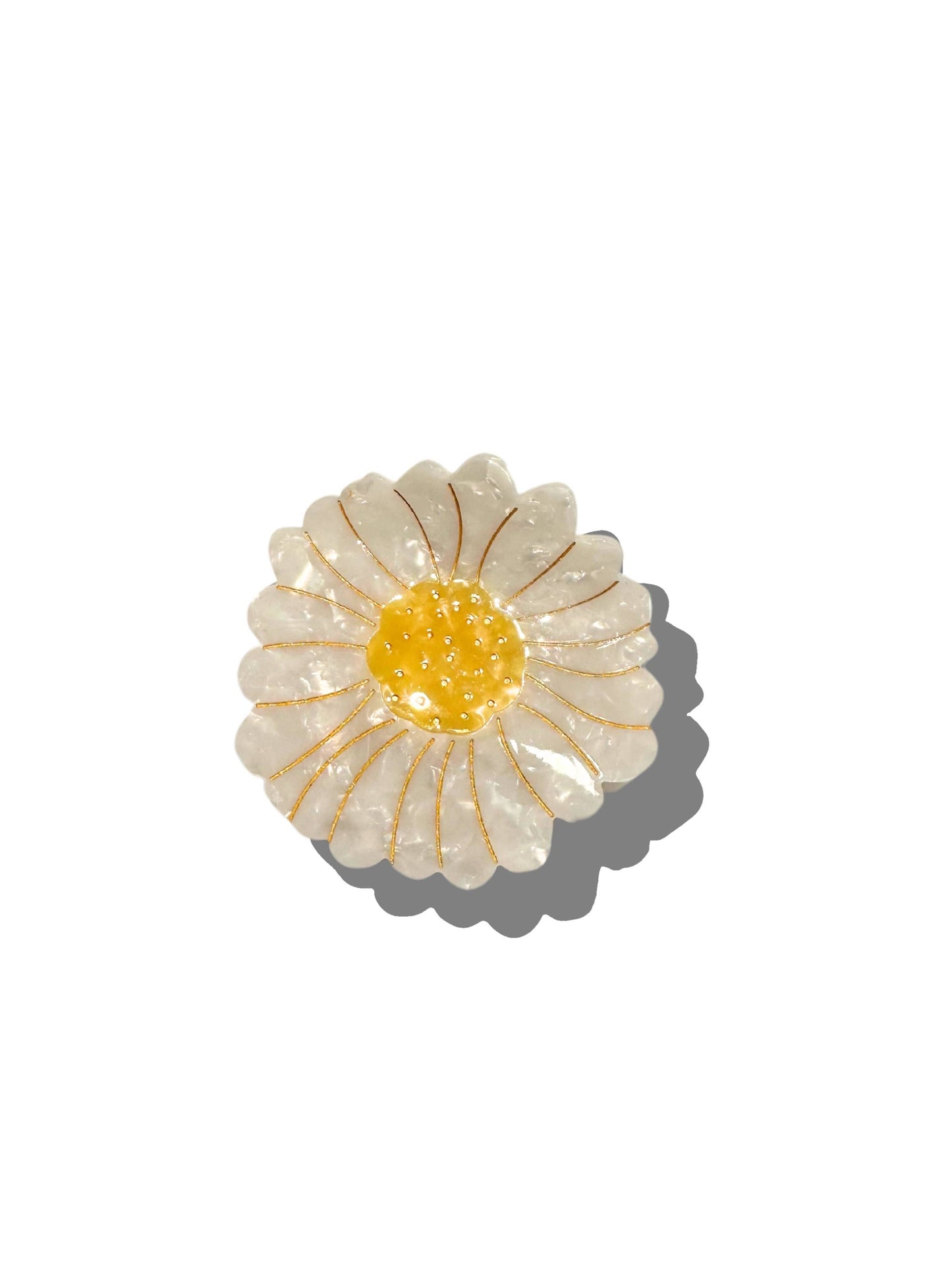 Daisy Flower Claw Hair Clip April Birth Flower