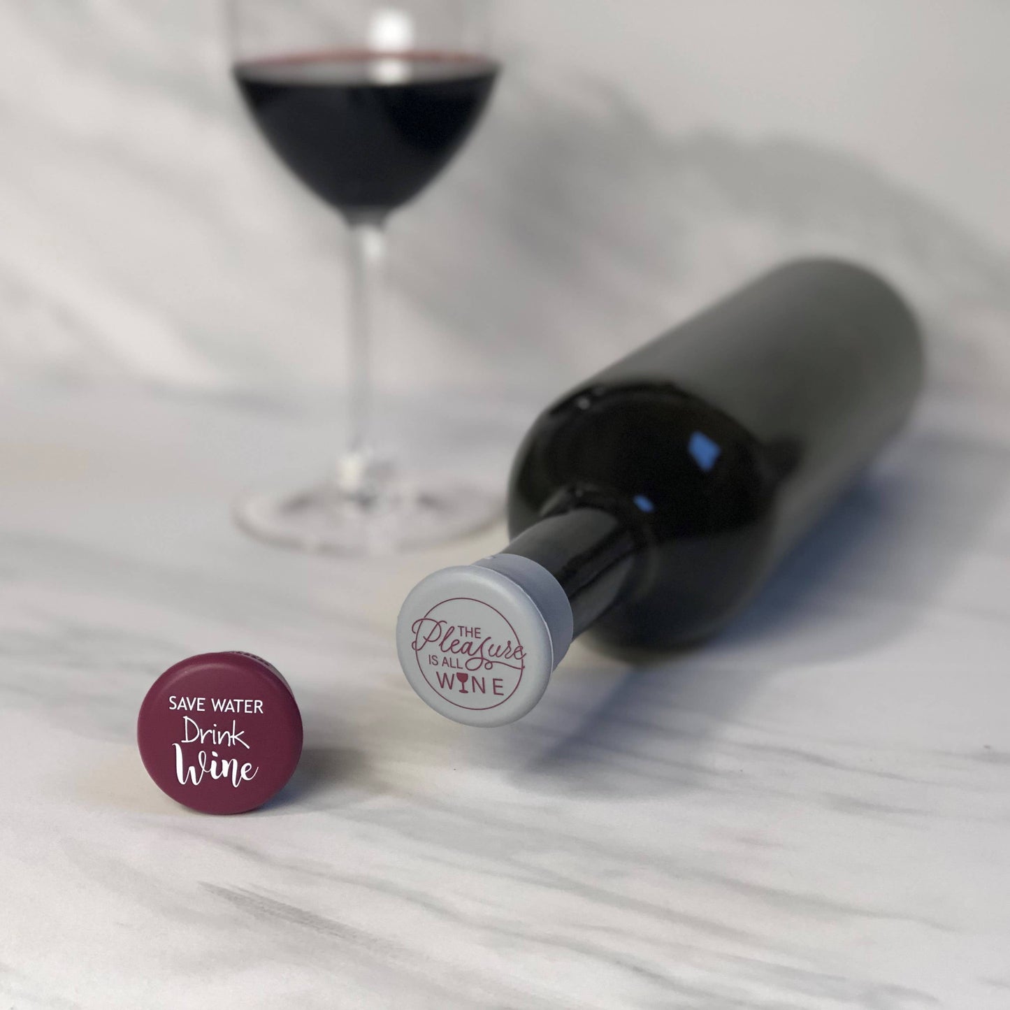 CapaBunga ® Pleasure is all Wine/Save Water Drink Wine Cap