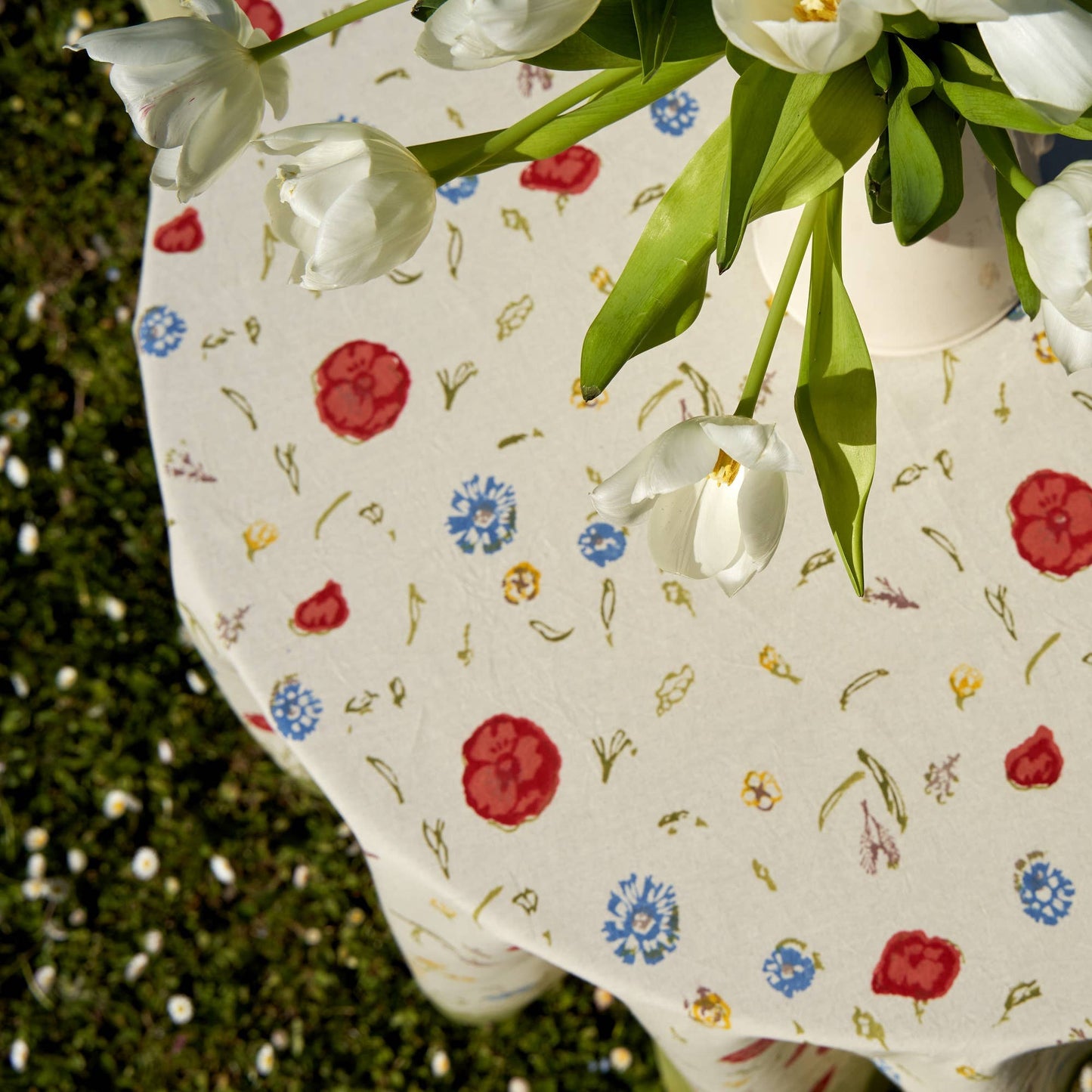 Springfields Multi | French Tablecloths: 59" x 59"