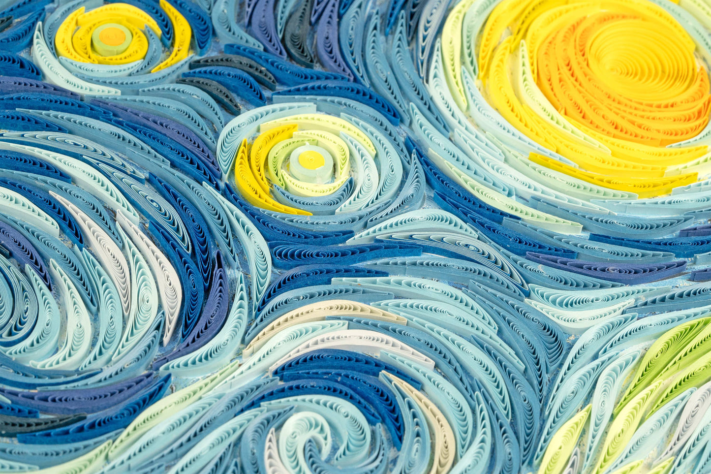 Quilled Starry Night, Van Gogh Wall Art (15 in. X 11in)