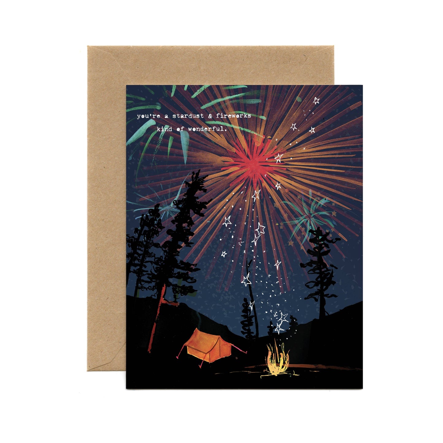 Stardust And Fireworks Card