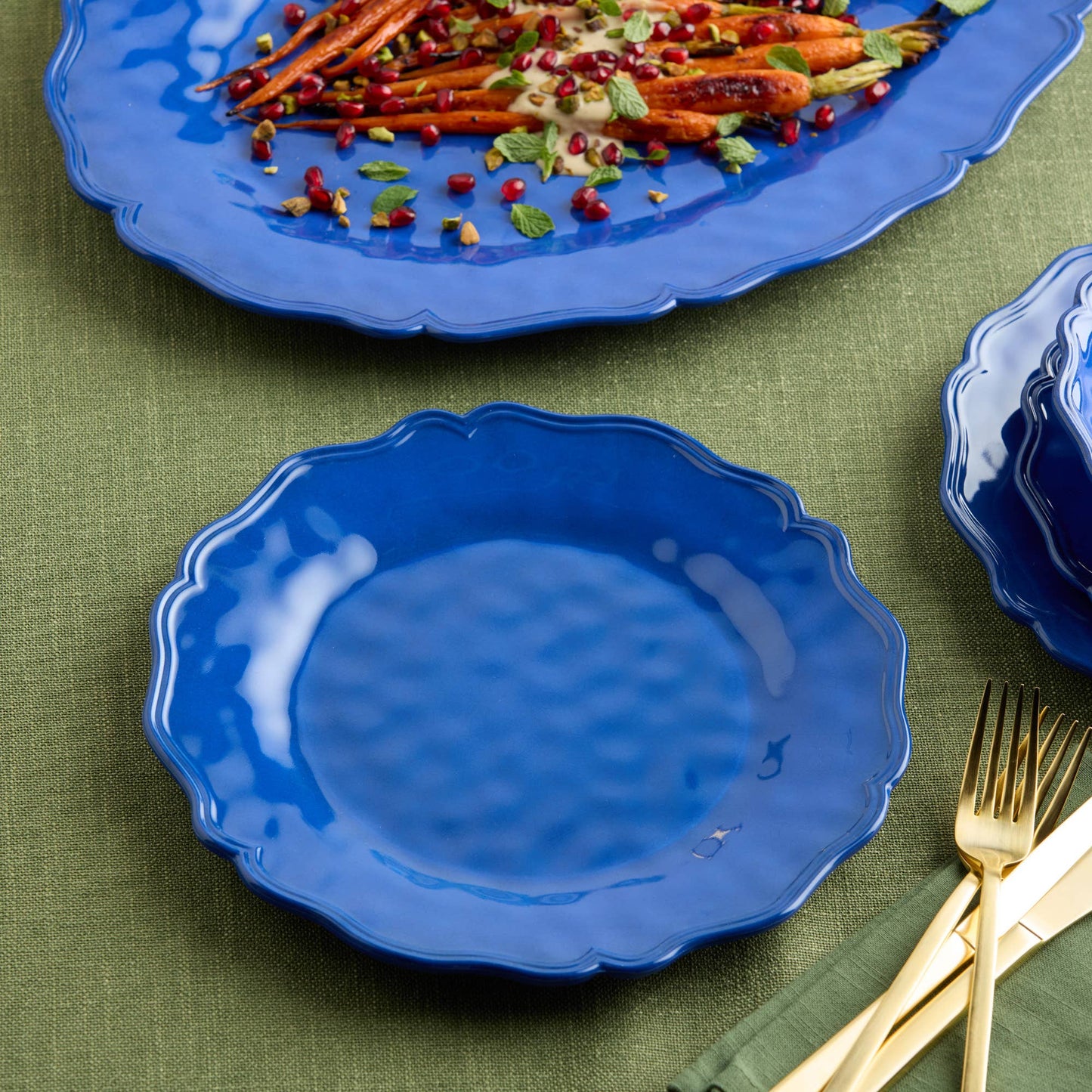 Isabella Blue 100% Melamine Dinner Plate 11in