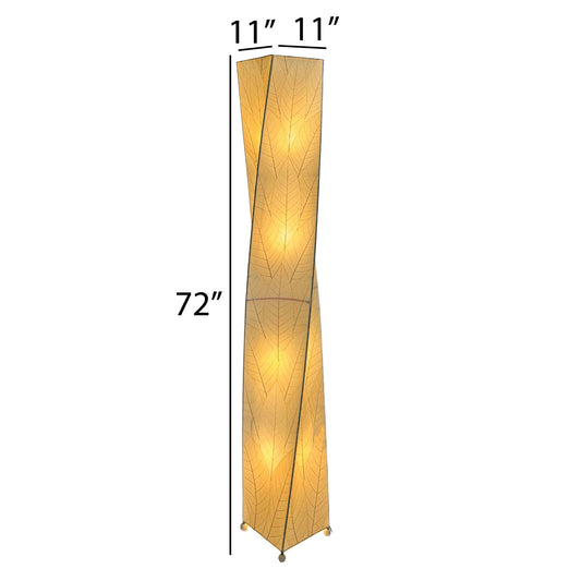 Twist Giant Lamp Natural, Shade Made of Cocoa Leaves