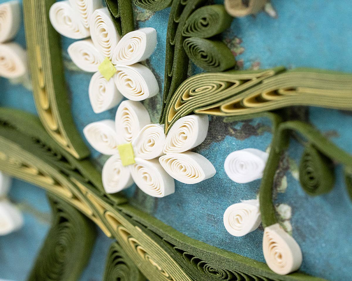 Artist Series - Quilled Almond Blossoms, Van Gogh Card