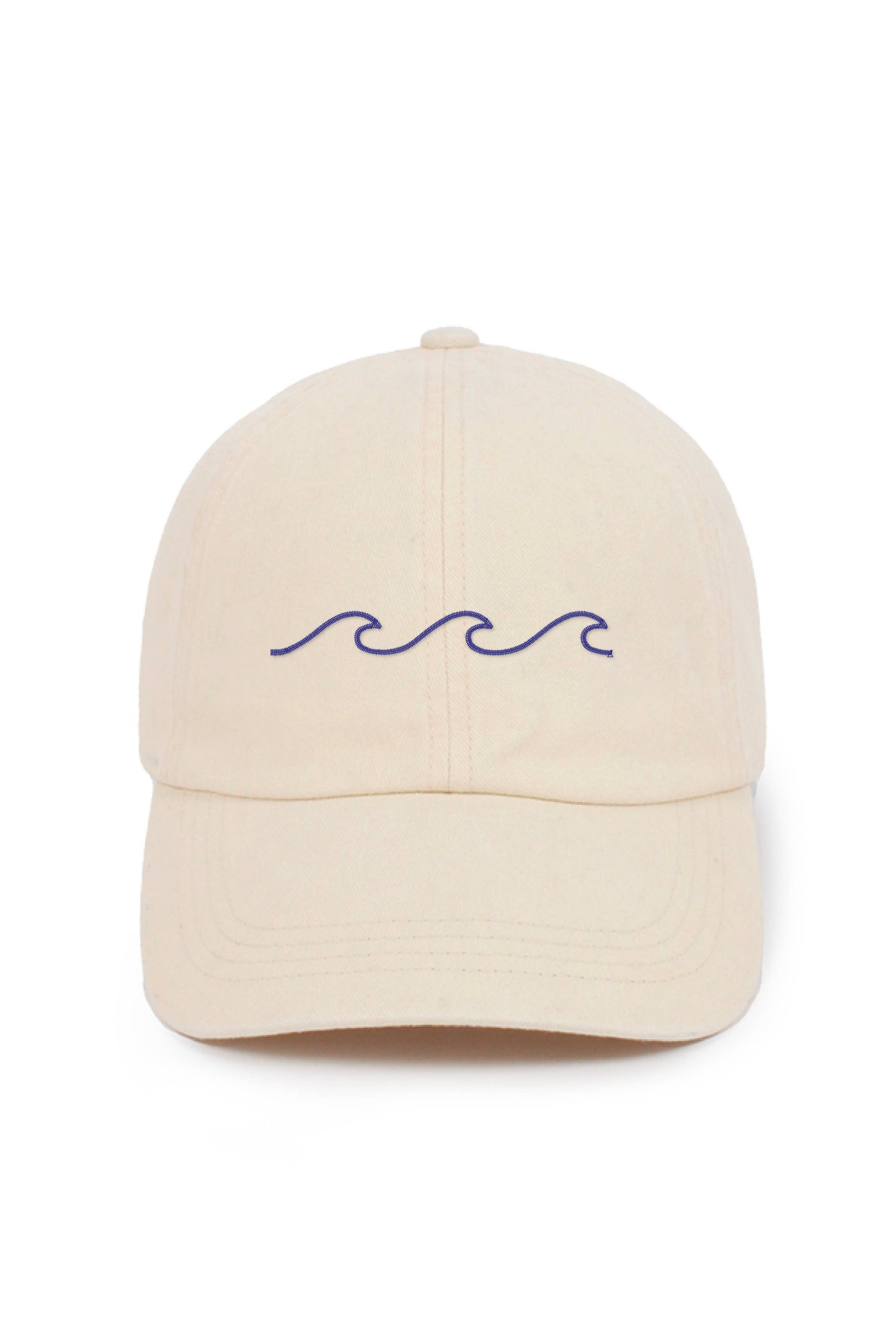 Waves Washed Baseball Cap: White