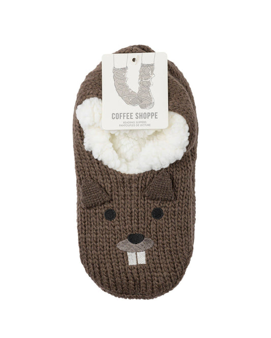 Plush Critter Ankle Slipper: Moose (Fungi) / S/M (5-7)