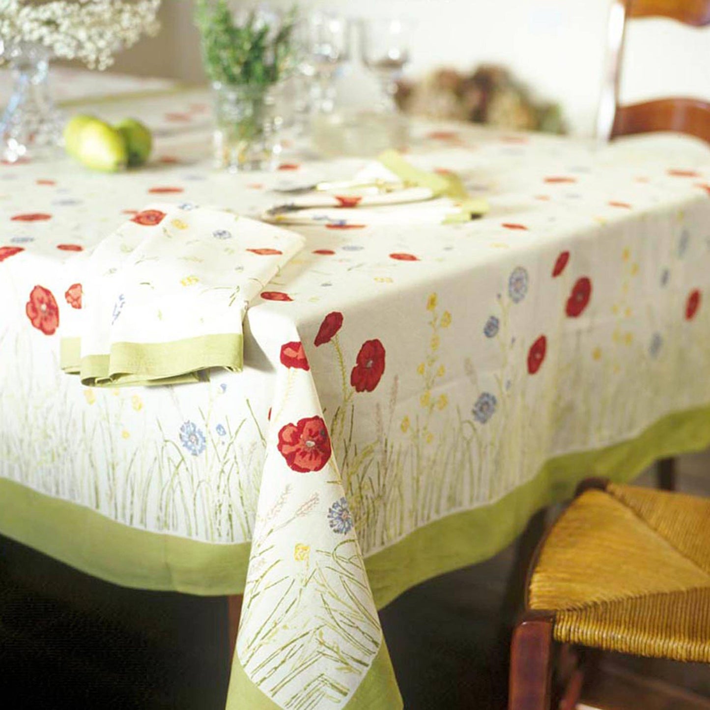 Springfields Multi | French Tablecloths: 59" x 59"