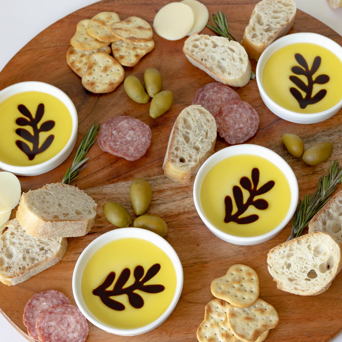 Olive Oil and Balsamic Vinegar Set/4 Dipping Plates