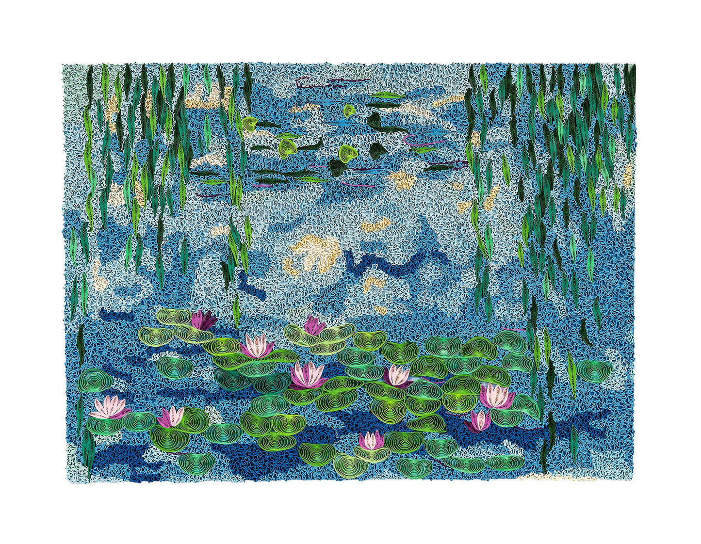 Quilled Water Lilies 1916-19, Monet Wall Art (15in x 11in)
