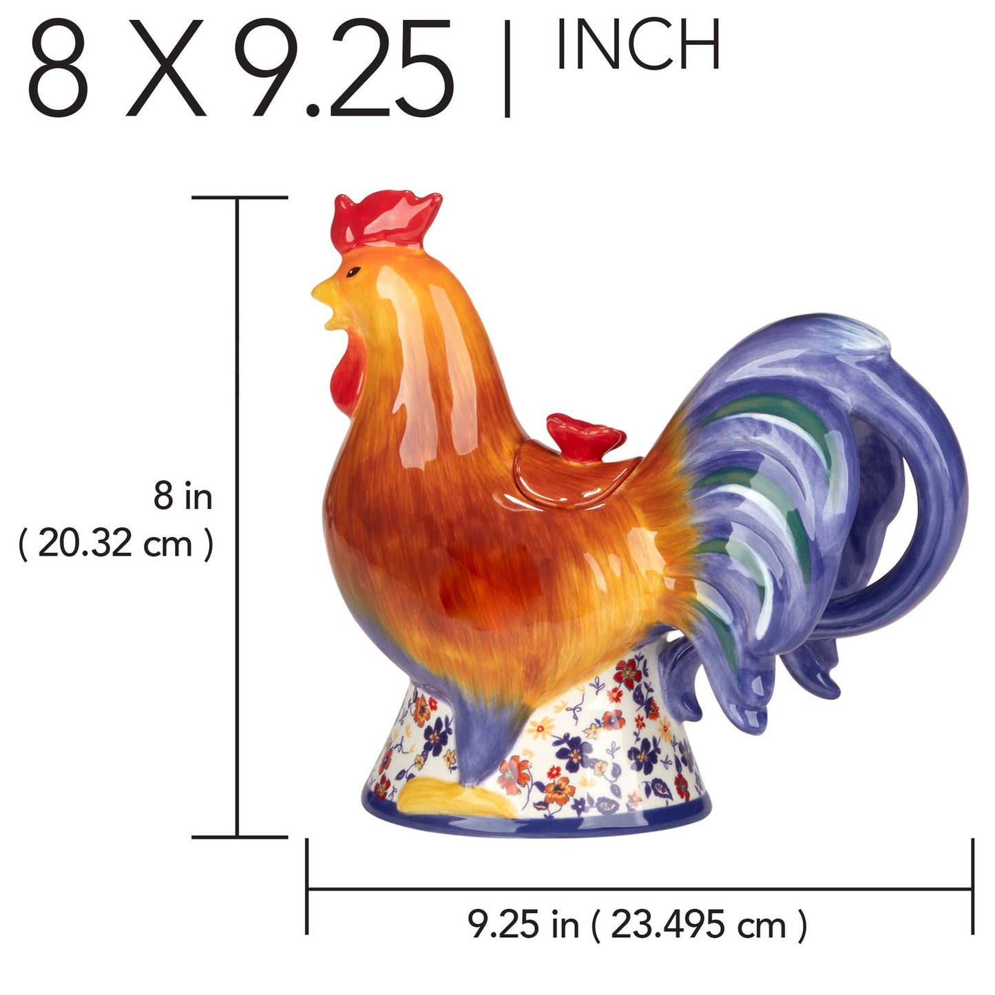 Morning Rooster 3-D Rooster Teapot 24 oz.